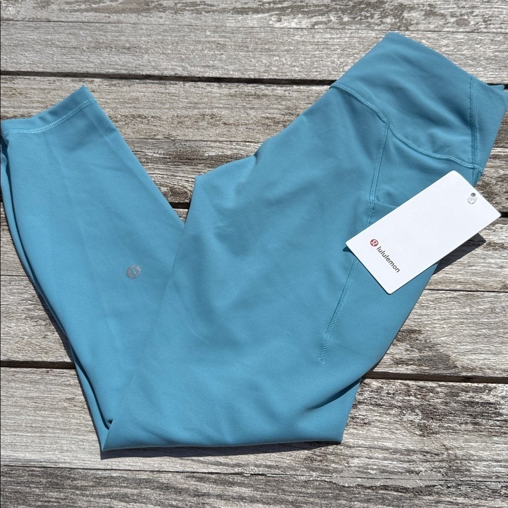 Lululemon Wunder Train High-Rise Tight with Pockets 25" Washed Blue size 8 NWT